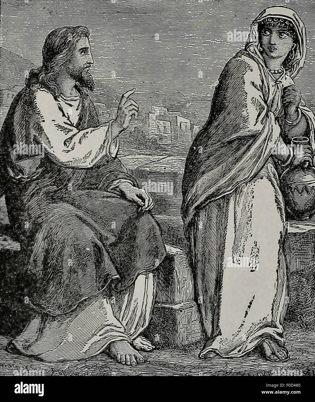 La Città Della Donna Che Dissetò Gesù Al Pozzo Donna samaritana al pozzo immagini e fotografie stock ad alta
