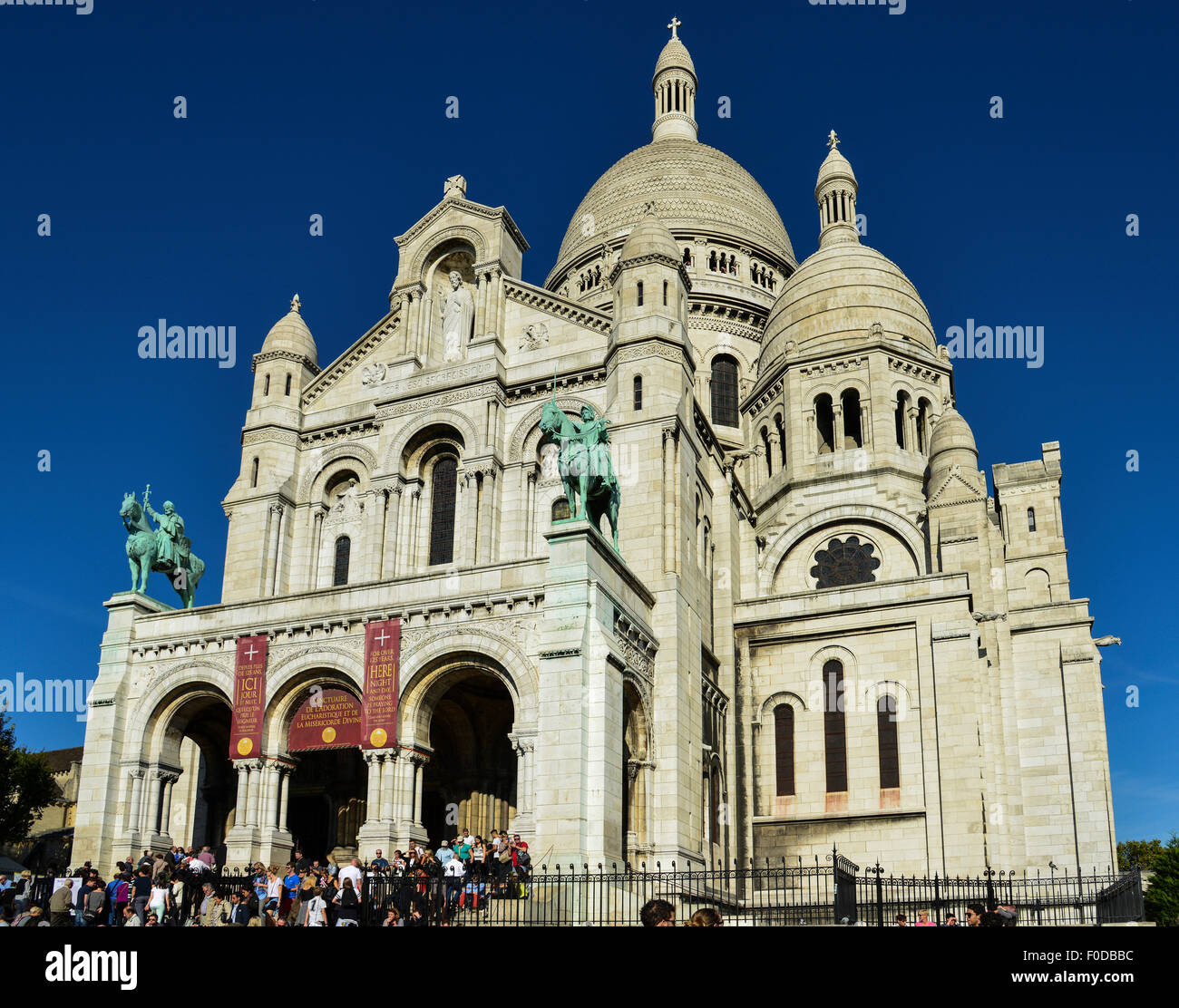 Cattedrale Sacre Coeur, Montmartre, Parigi, Île-de-France, Francia Foto Stock