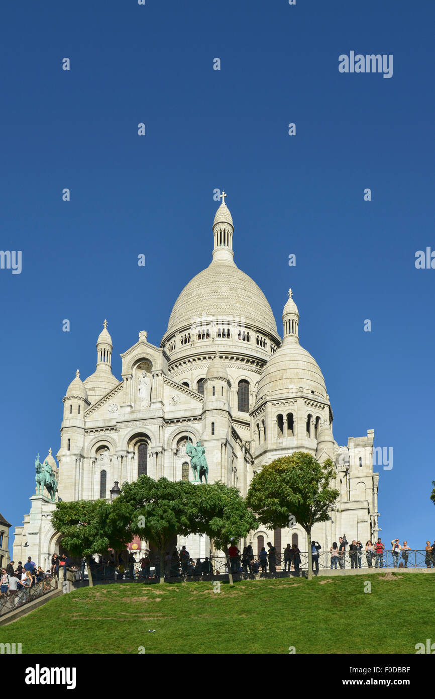 Cattedrale Sacre Coeur, Montmartre, Parigi, Île-de-France, Francia Foto Stock
