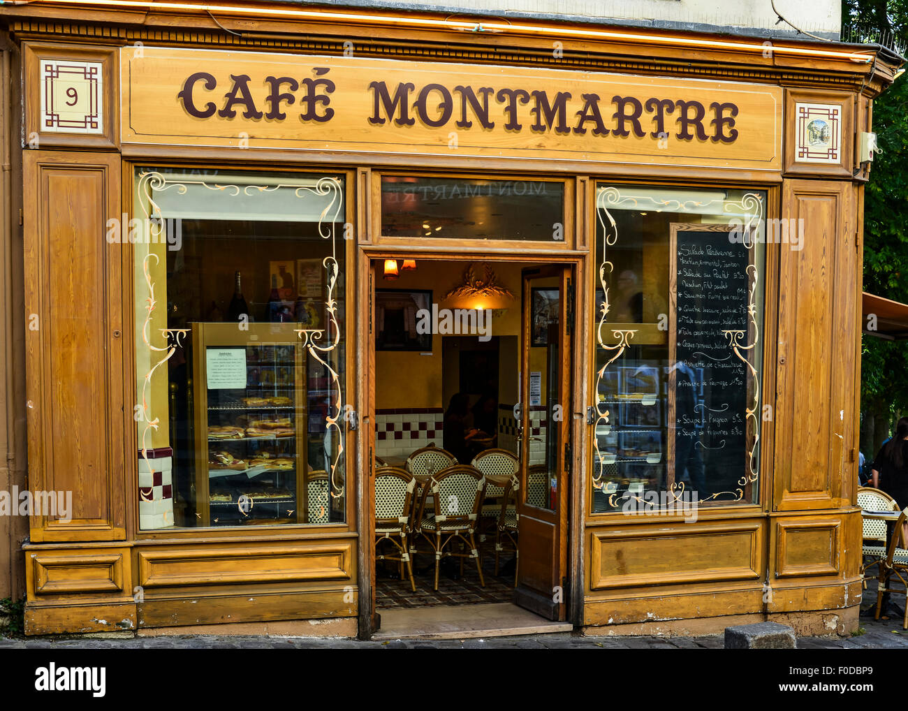 Café Montmartre, Parigi, regione Ile-de-France, Francia Foto Stock