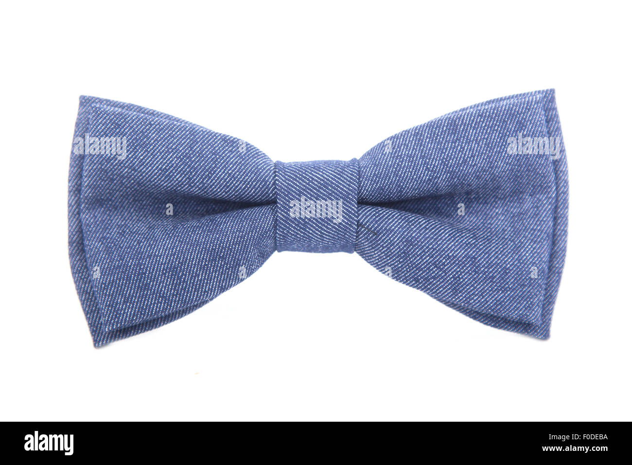 Jeans bow tie-isolati su sfondo bianco Foto Stock