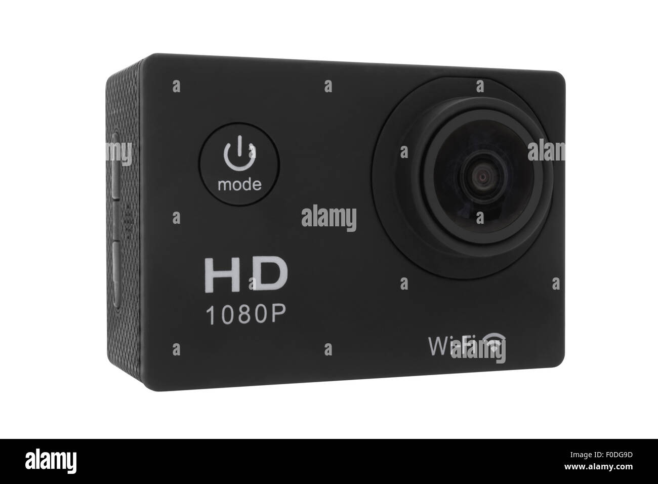 GoPro come sport e azione fotocamera su sfondo bianco Foto Stock