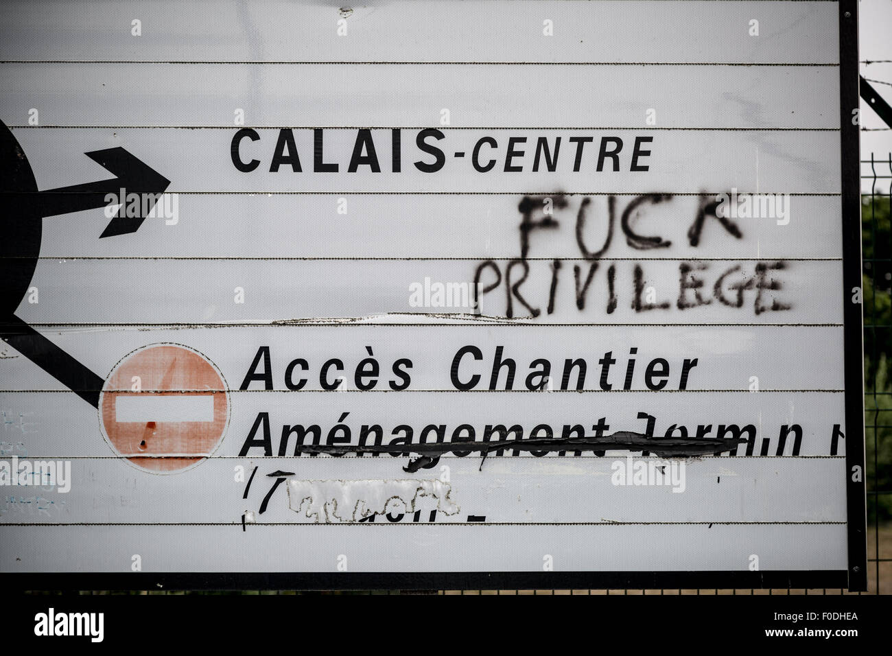 Calais, Francia. 12 Agosto, 2015. La vita in Calais Migrant 'Jungle' Credit: Guy Corbishley/Alamy Live News Foto Stock