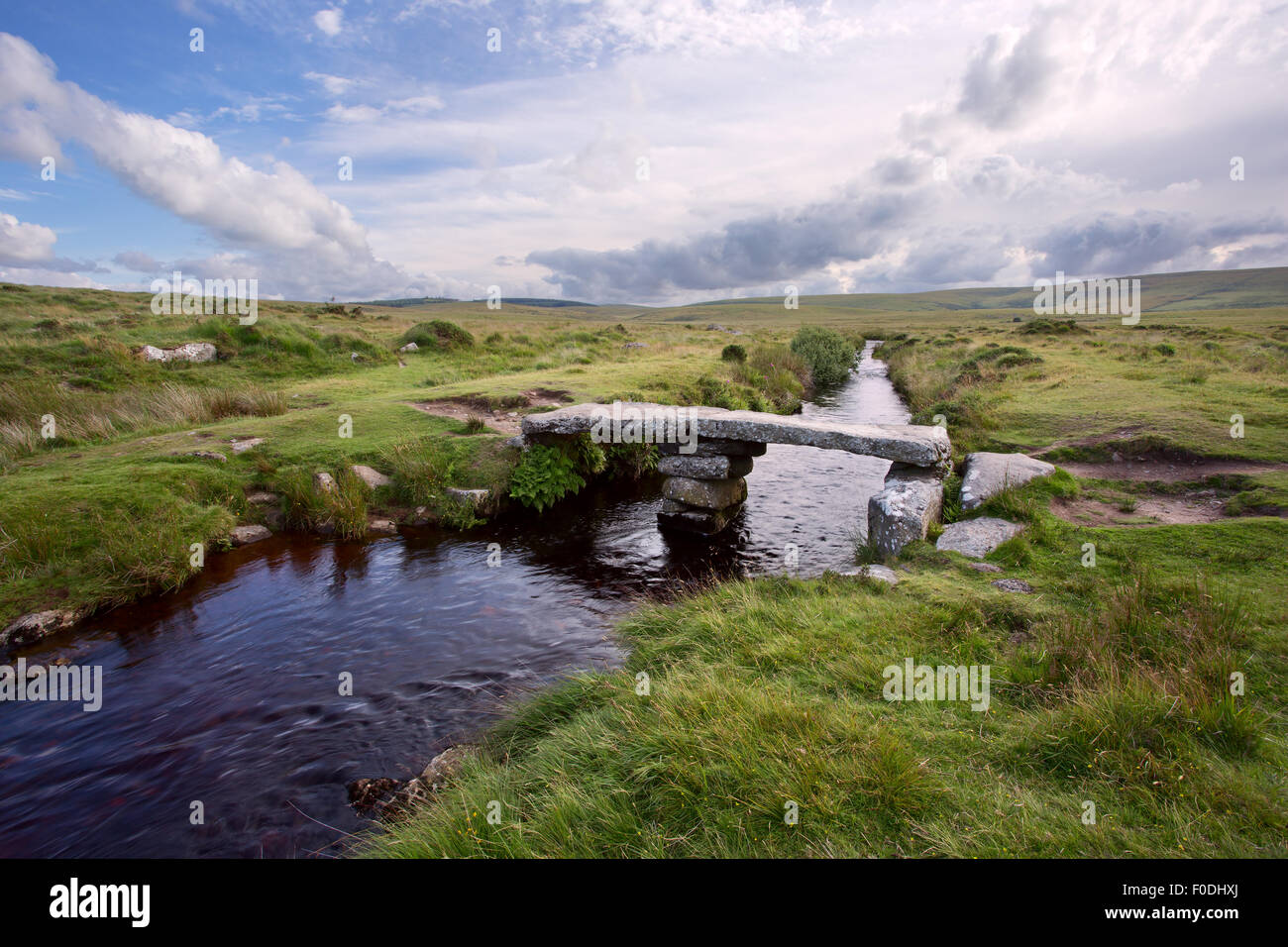 A nord del fiume Teign a Scorhill Dartmoor Devon Regno Unito Foto Stock
