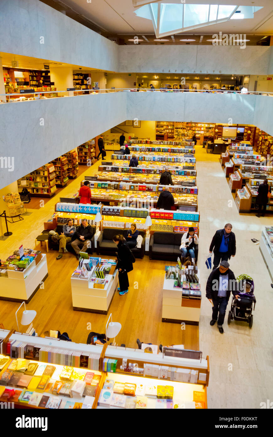 Akateeminen kirjakauppa, Academic bookstore, progettato da Alvar Aalto, Helsinki, Finlandia Foto Stock