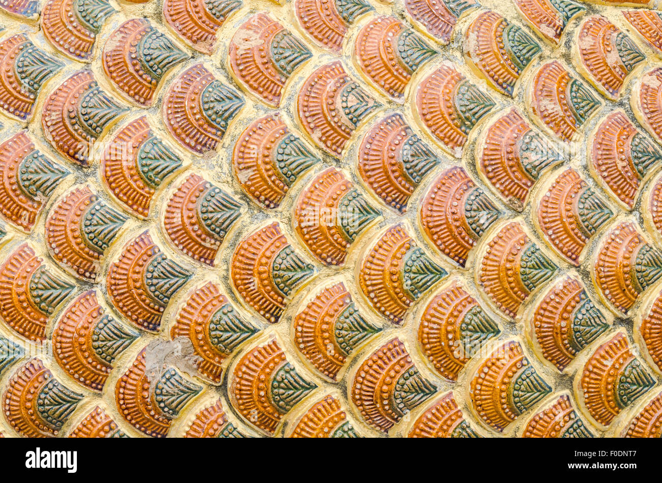 I motivi del drago tempio Tailandia Foto Stock