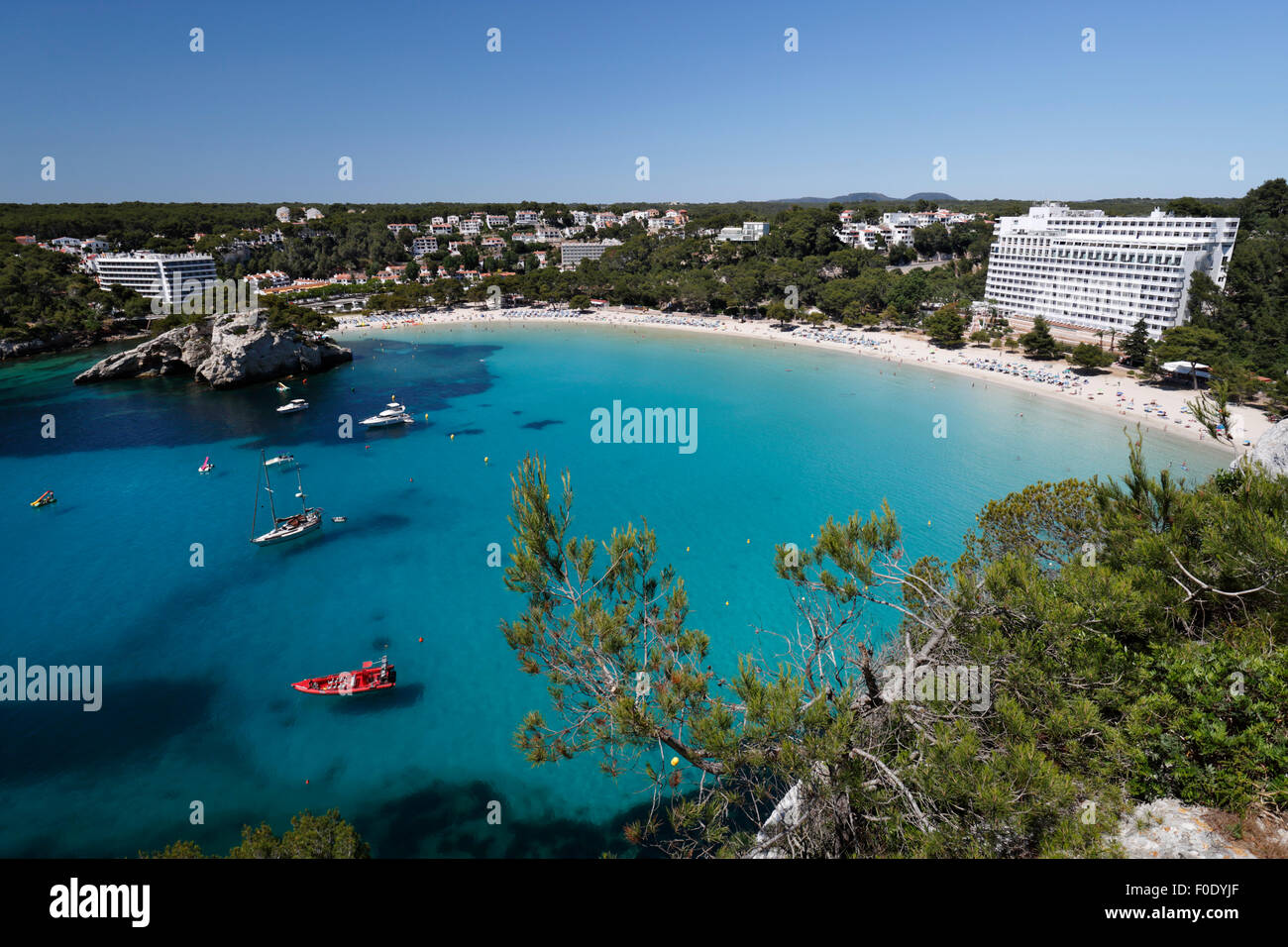 Cala Galdana, Menorca, isole Baleari, Spagna, Europa Foto Stock