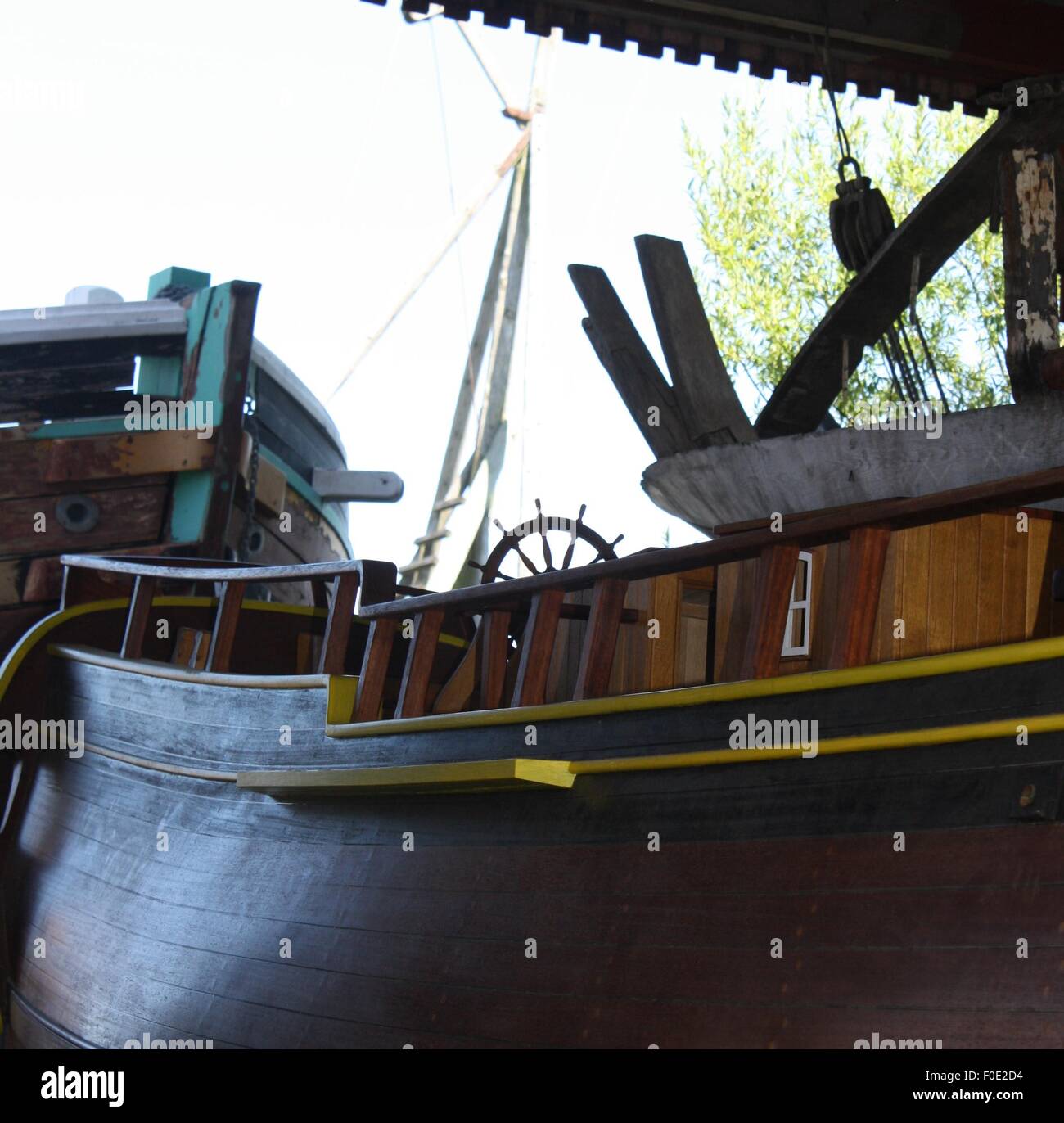 La barca di legno, Flensburg, Germania, nautica, lavori in legno, barca restauro, legno, Foto Stock