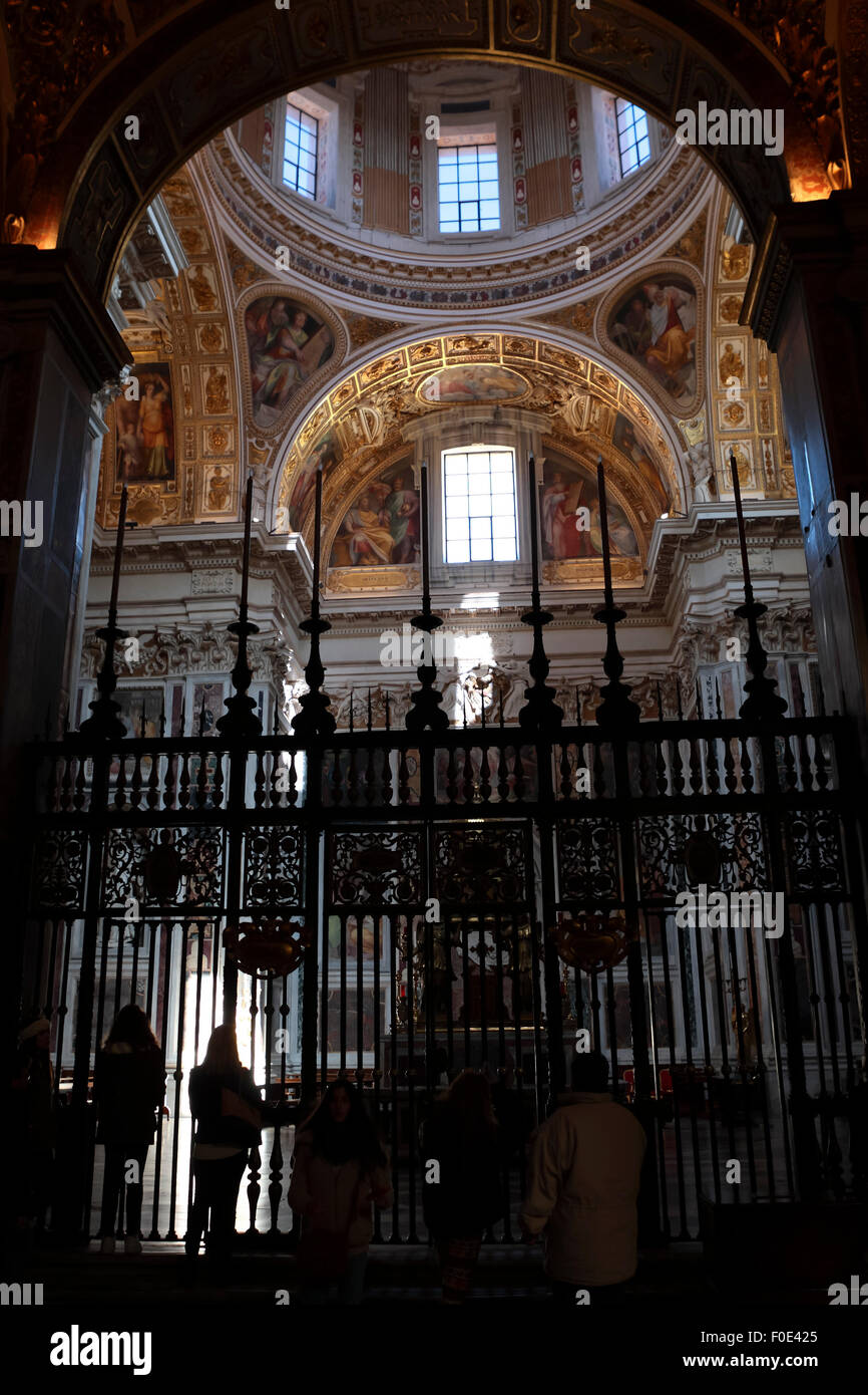 Gian Lorenzo Bernini sepolto nella cripta di famiglia nella chiesa di Santa Maria maggiore, Roma, Italia. Foto Stock
