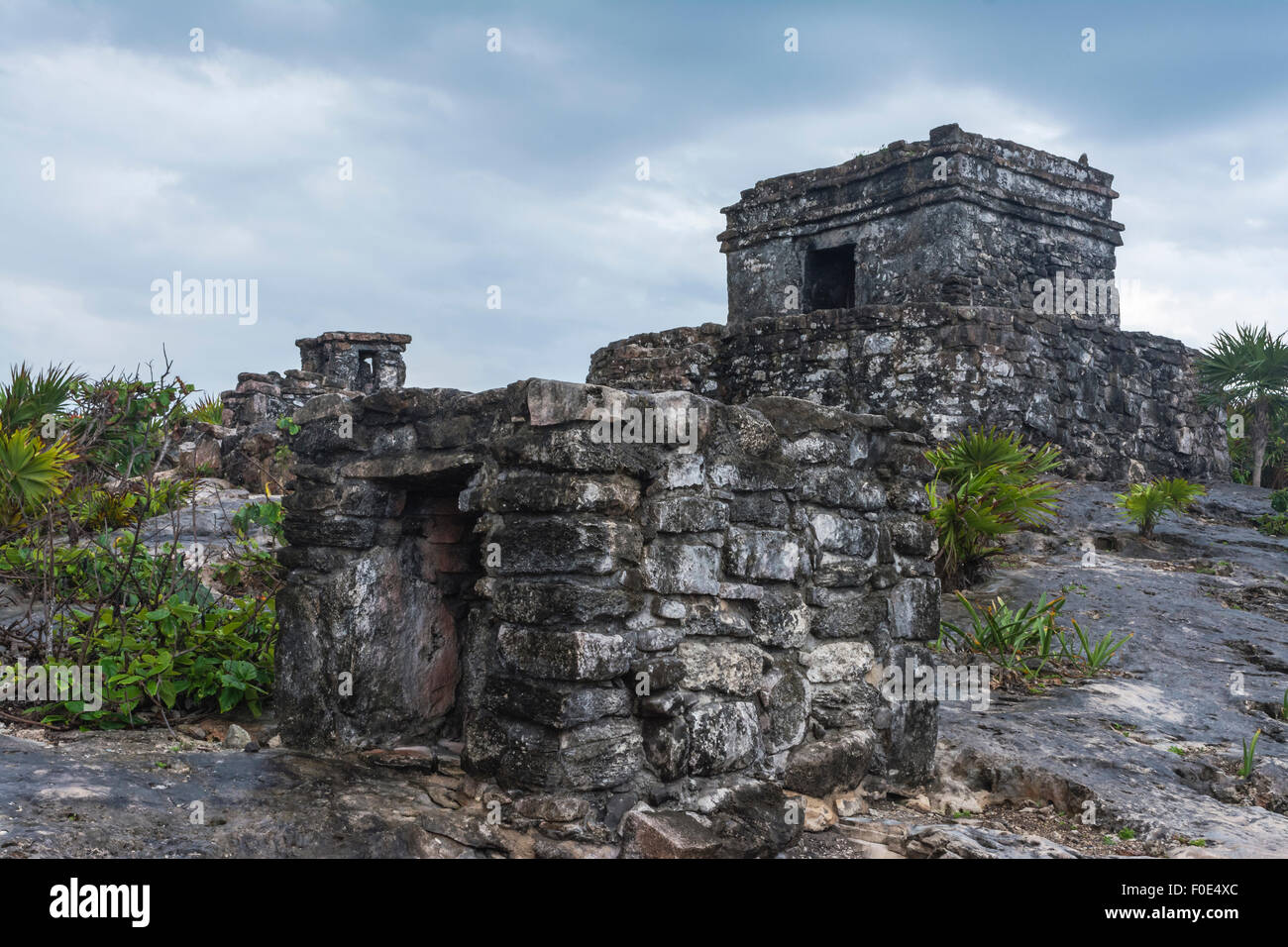 Le rovine di Tulum in Messico Foto Stock