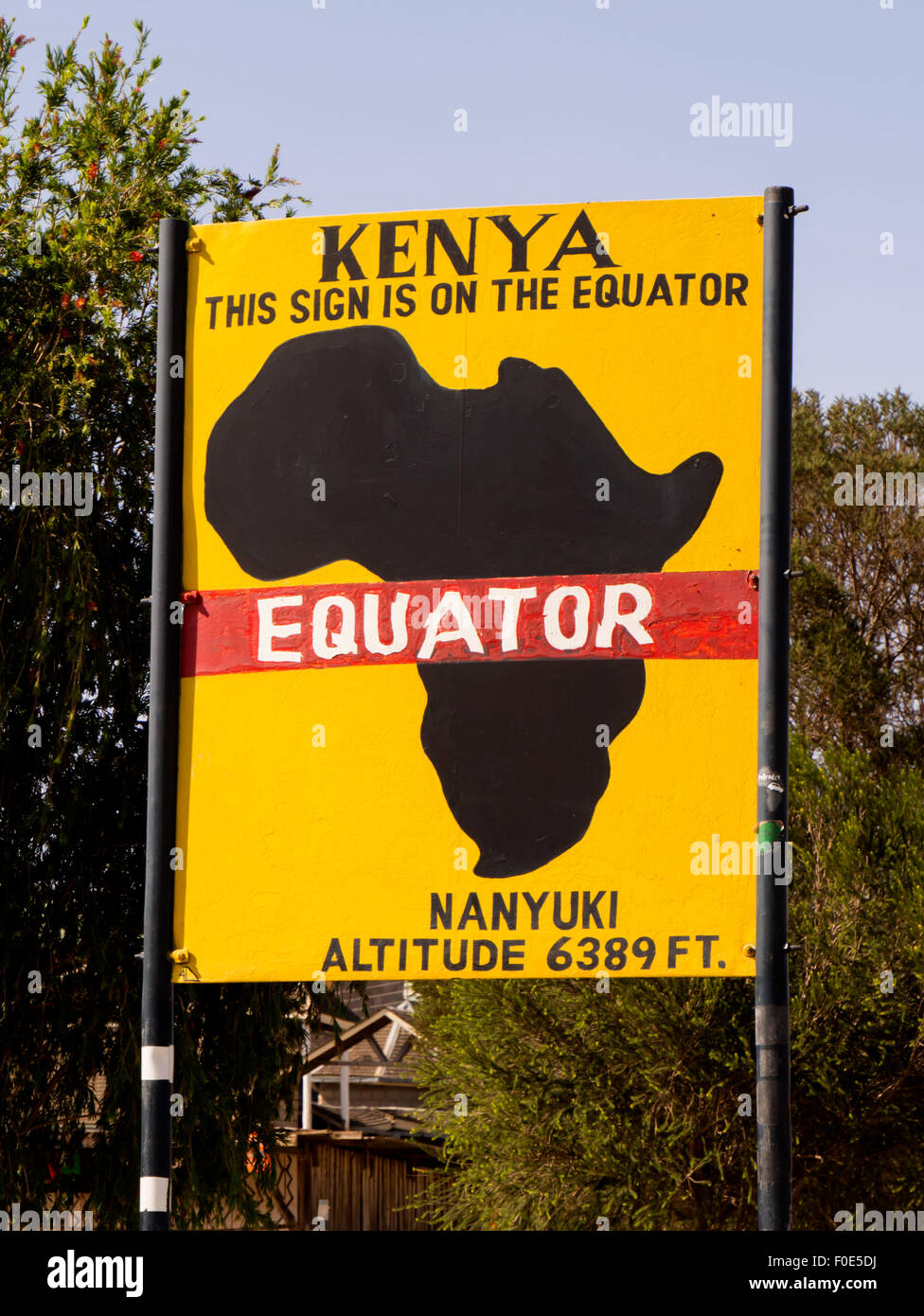 In Africa orientale, Kenya, Equatore segno Foto Stock