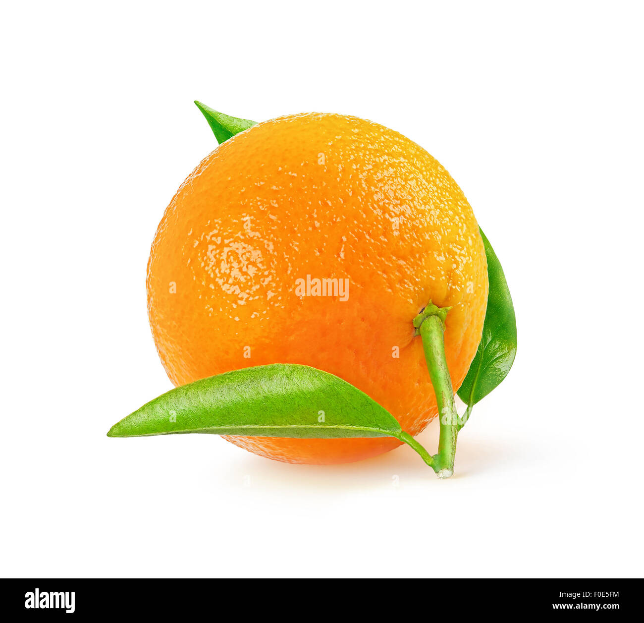 Un mandarino fresco isolato su sfondo bianco con tracciato di ritaglio Foto Stock