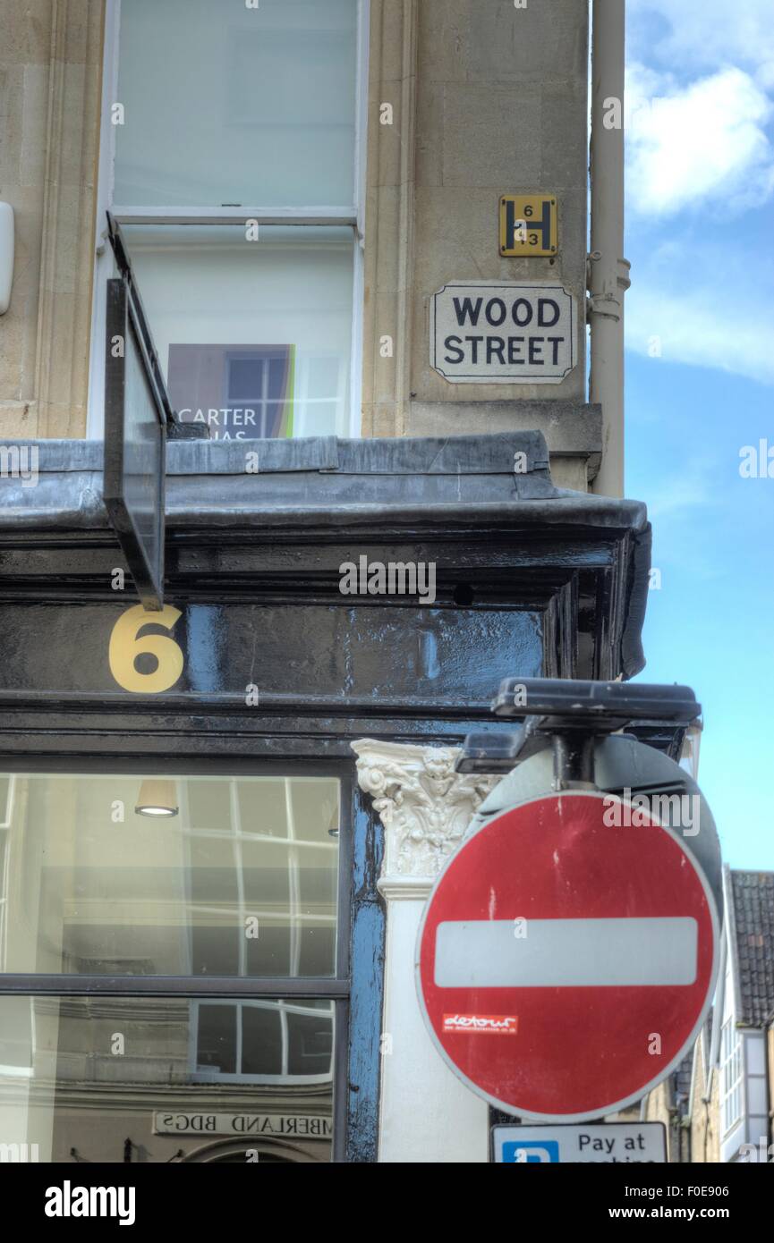 Wood Street, Città di Bath Foto Stock