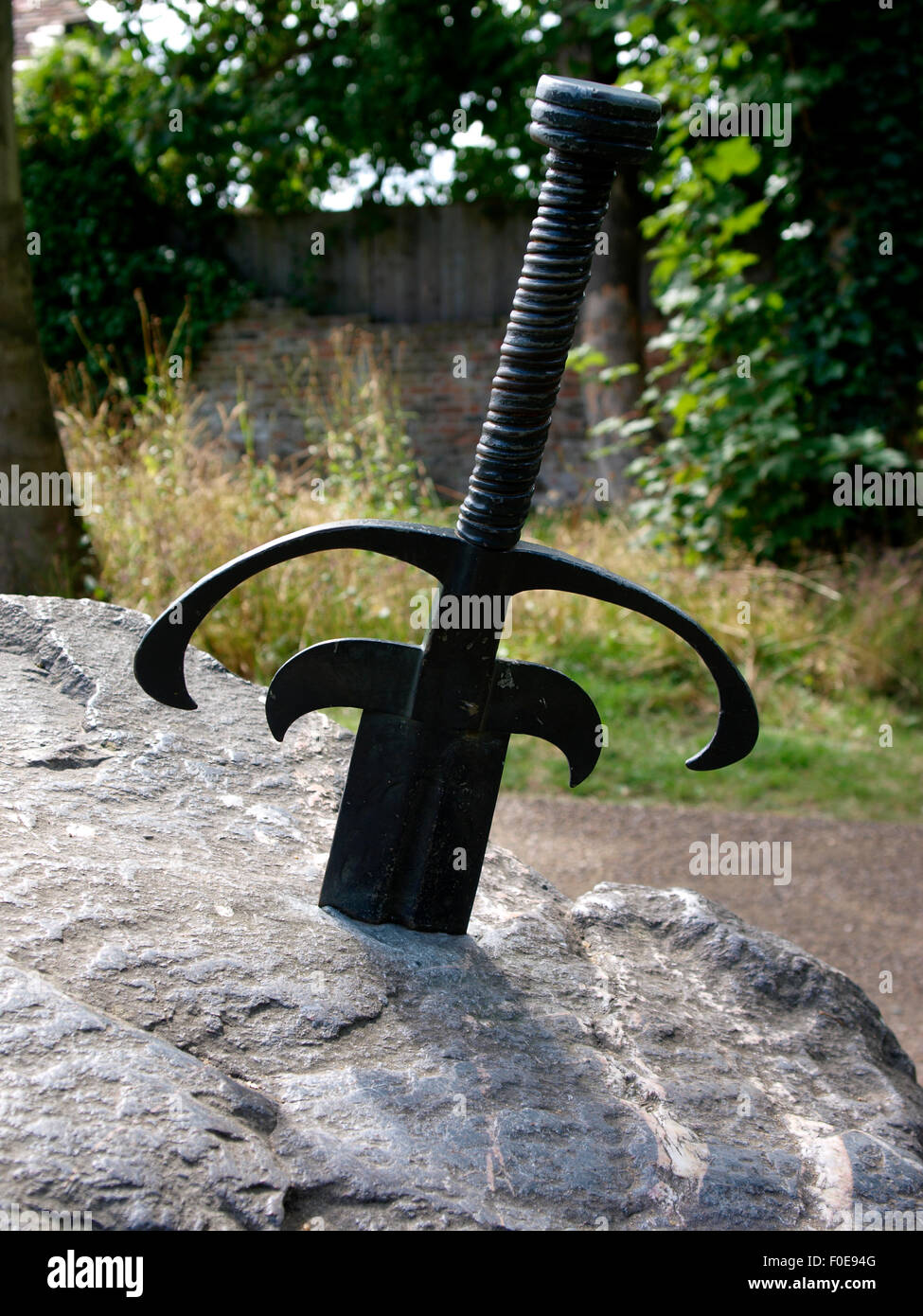 Excalibur al di fuori del museo di Somerset, Taunton, Somerset, Regno Unito Foto Stock