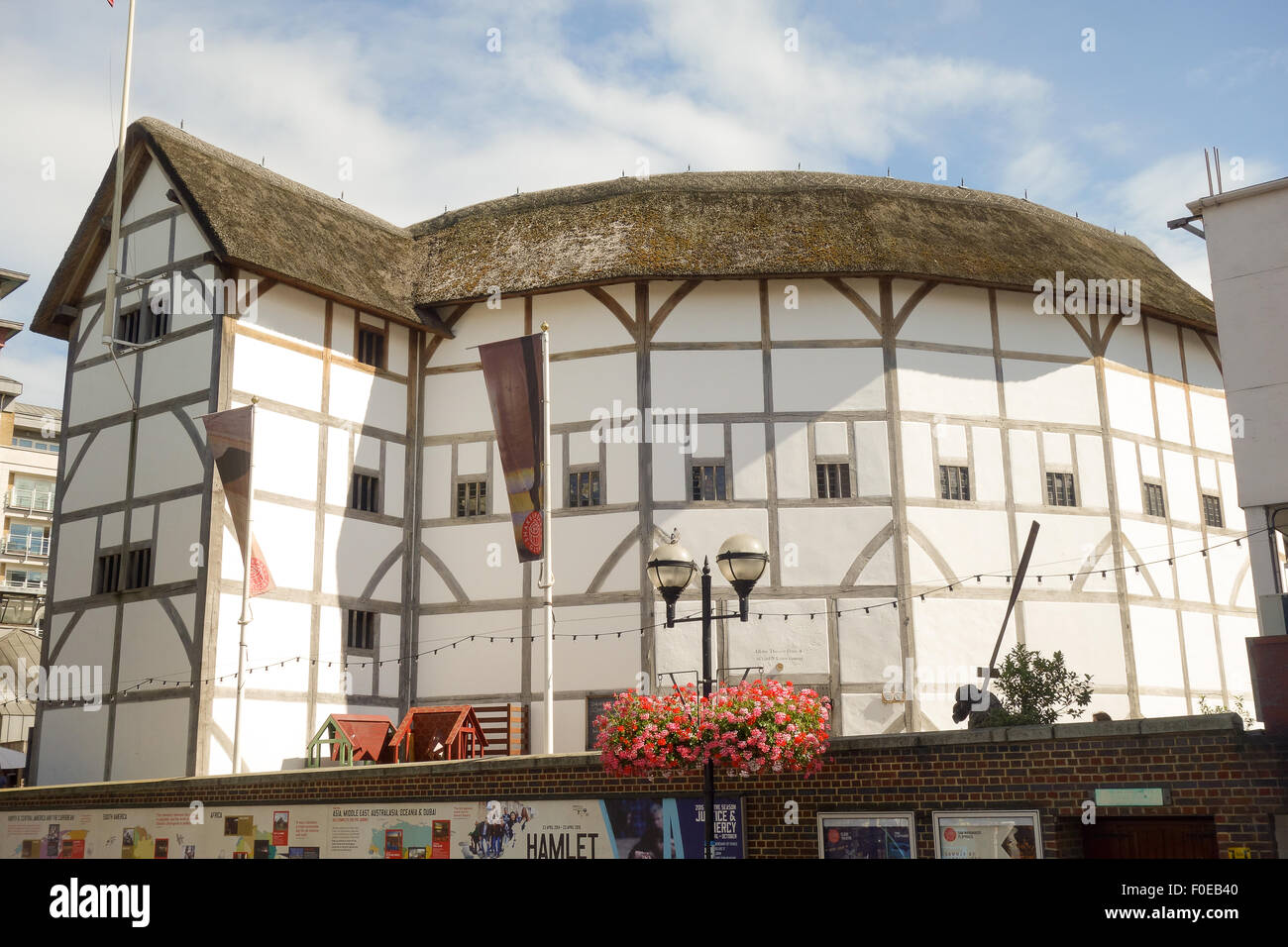 Il Globe Theatre è la moderna ricostruzione del Globe Shakespeare. Foto Stock