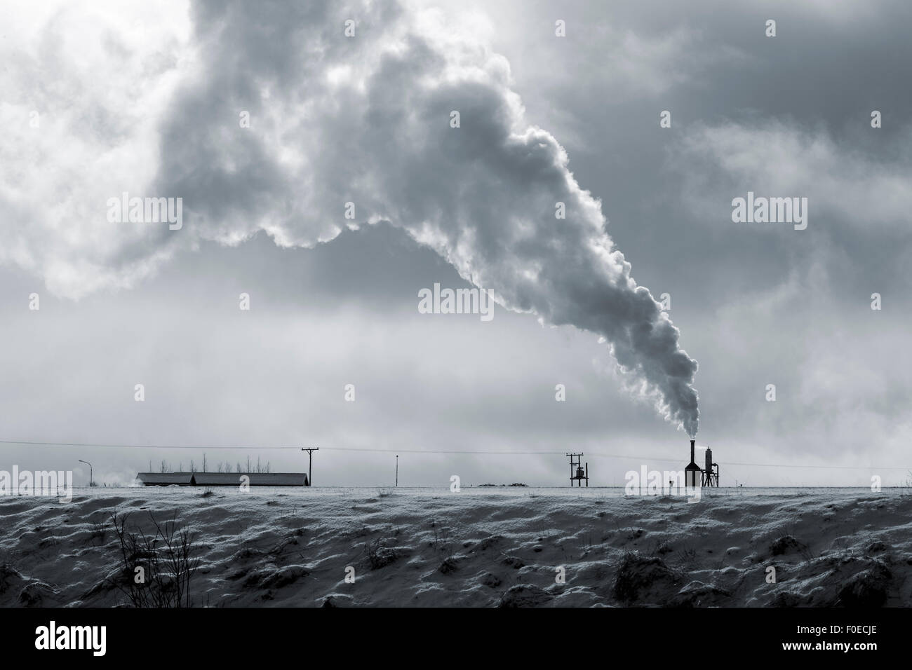 Impianto di alimentazione di energia geotermica in Islanda Foto Stock