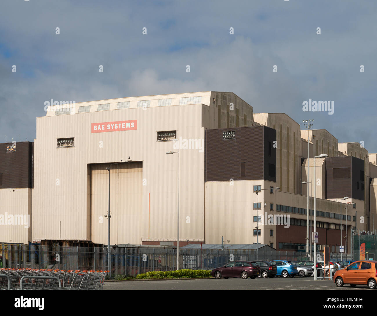 BAE Systems factory Barrow-in-Furness, Cumbria, England, Regno Unito Foto Stock