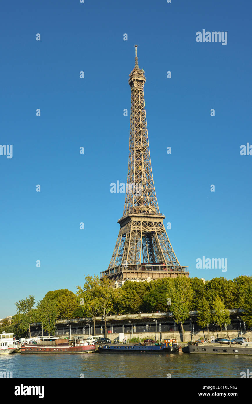 Torre Eiffel, Parigi, Île-de-France, Francia Foto Stock