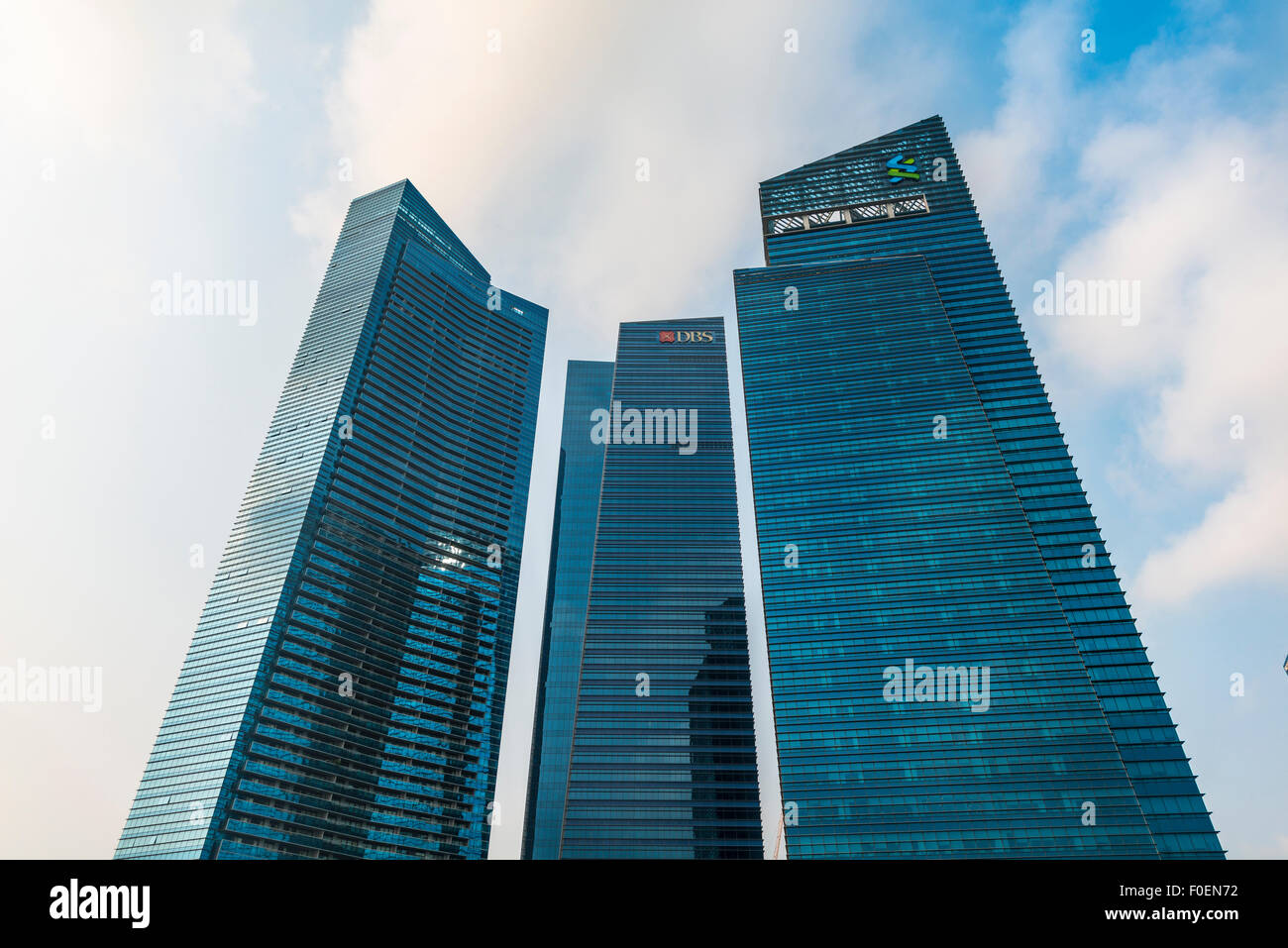 Downtown, il quartiere finanziario, grattacieli, Singapore Foto Stock
