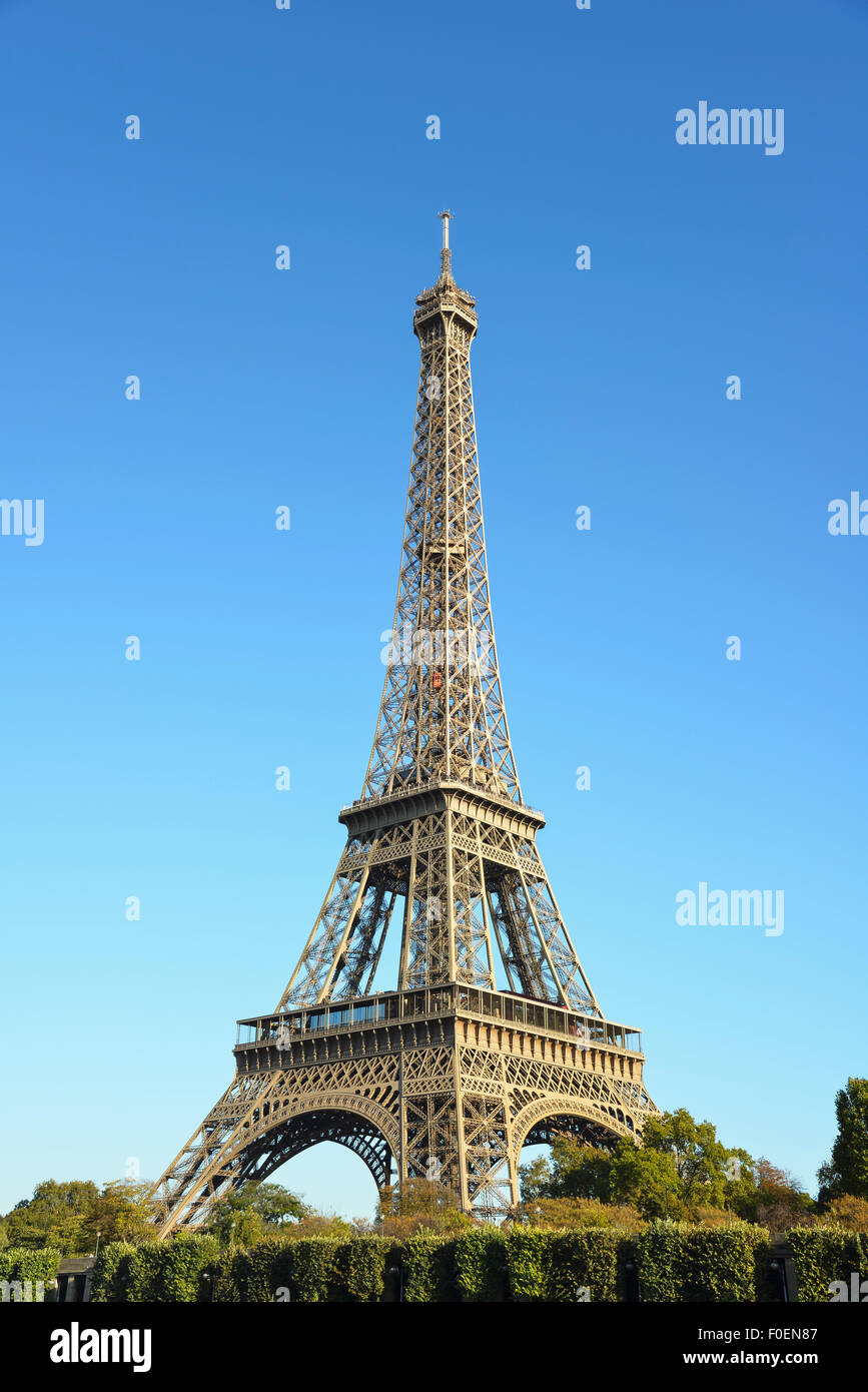 Torre Eiffel, Parigi, Île-de-France, Francia Foto Stock