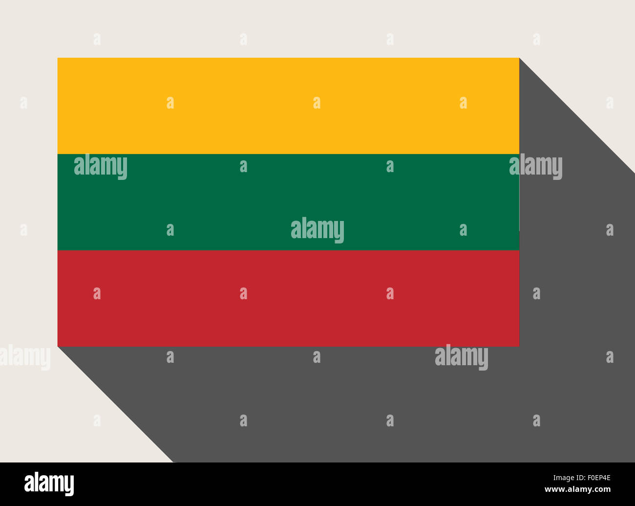 Bandiera della Lituania in flat web design di stile. Foto Stock