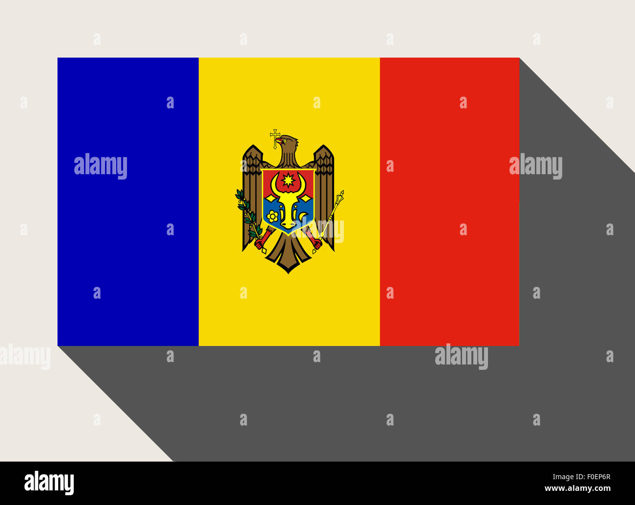 Bandiera della Repubblica moldova in flat web design di stile. Foto Stock