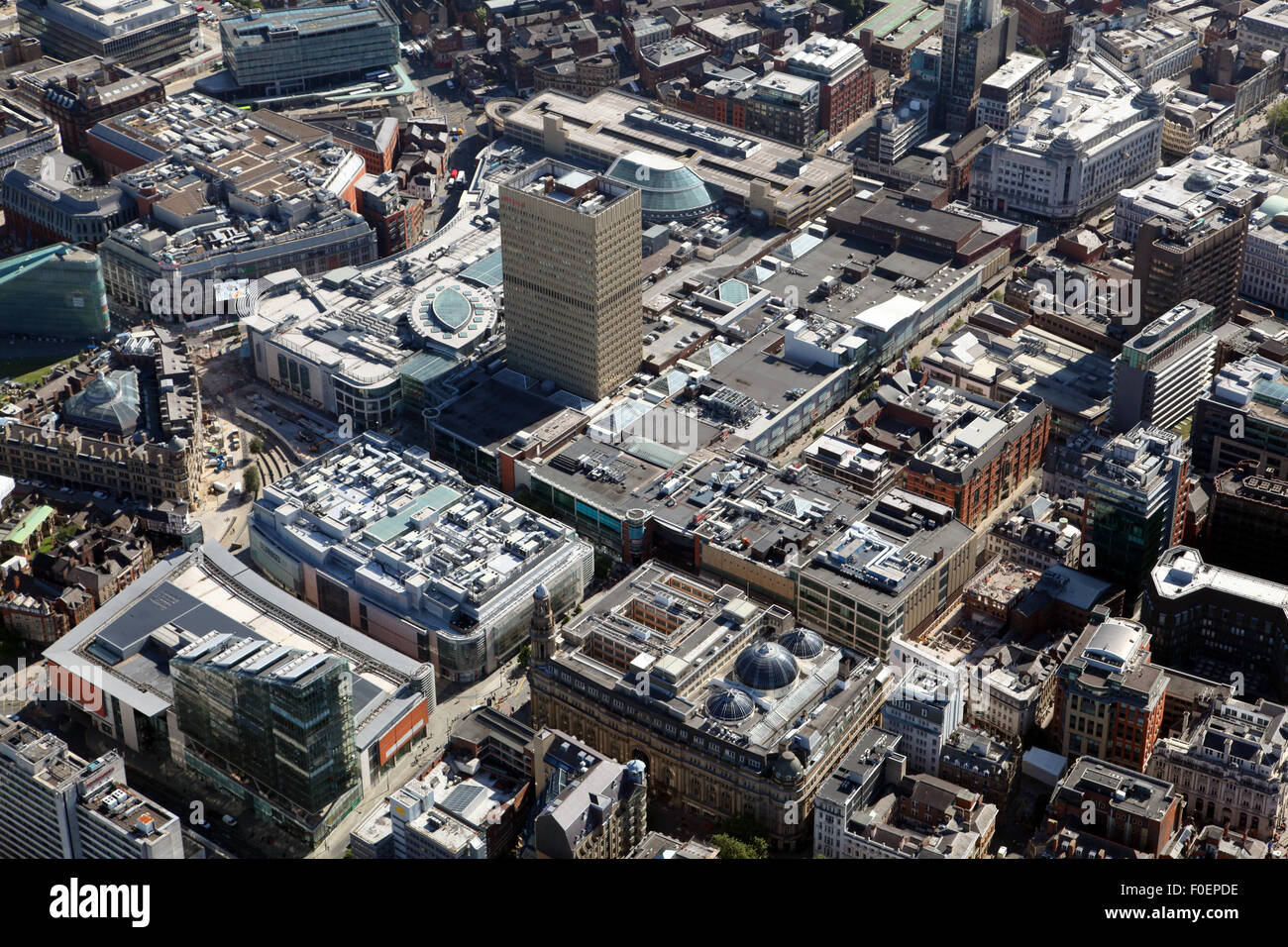 Vista aerea di Manchester Arndale Shopping Centre Regno Unito Foto Stock