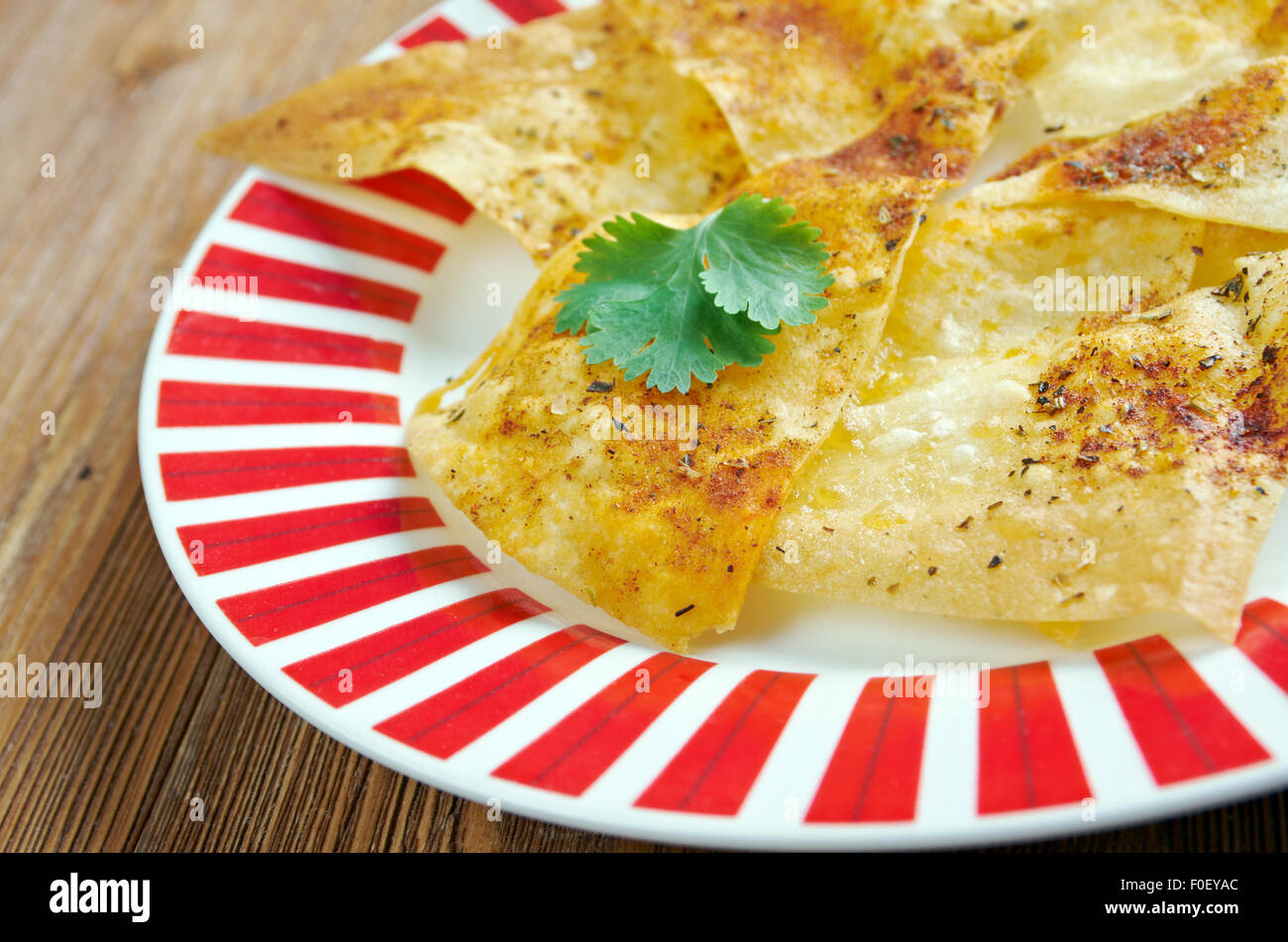 Lave Cipsi - chips di pane turco.tostare pane pita chips Foto Stock