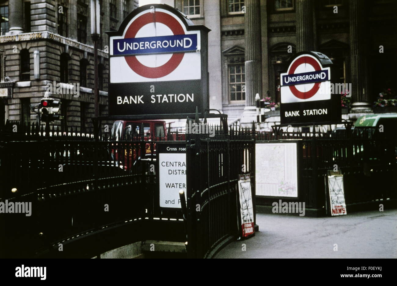 Geografia / viaggio, Gran Bretagna, Inghilterra, Londra, trasporti / trasporto, stazione della metropolitana 'Bank Station', ingresso alla metropolitana, anni 60, diritti aggiuntivi-clearences-non disponibile Foto Stock