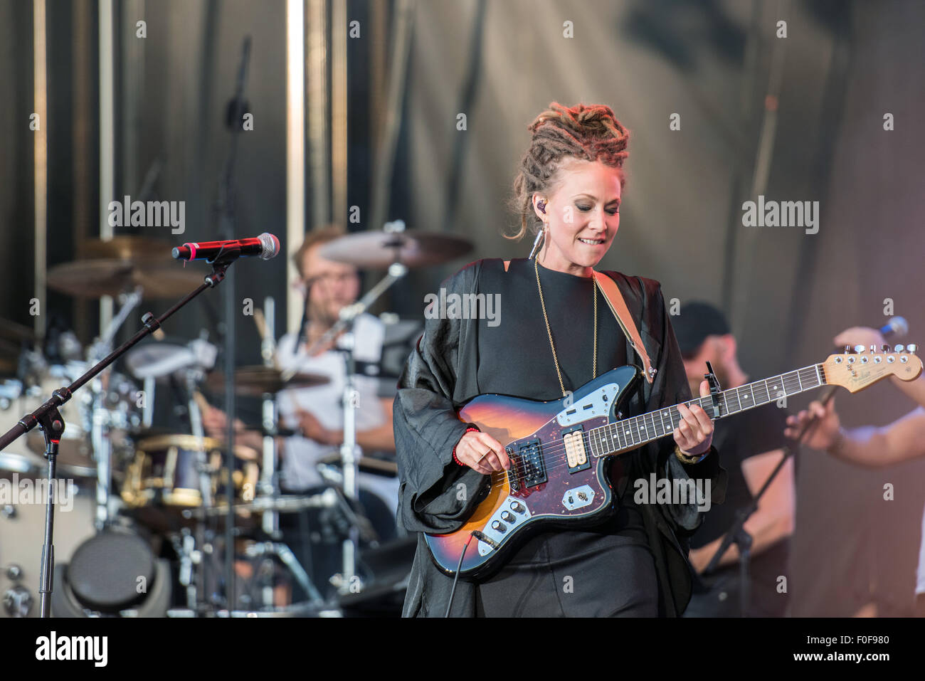 Mariette esegue a Rix FM festival durante il festival di agosto in Norrköping, Svezia Foto Stock