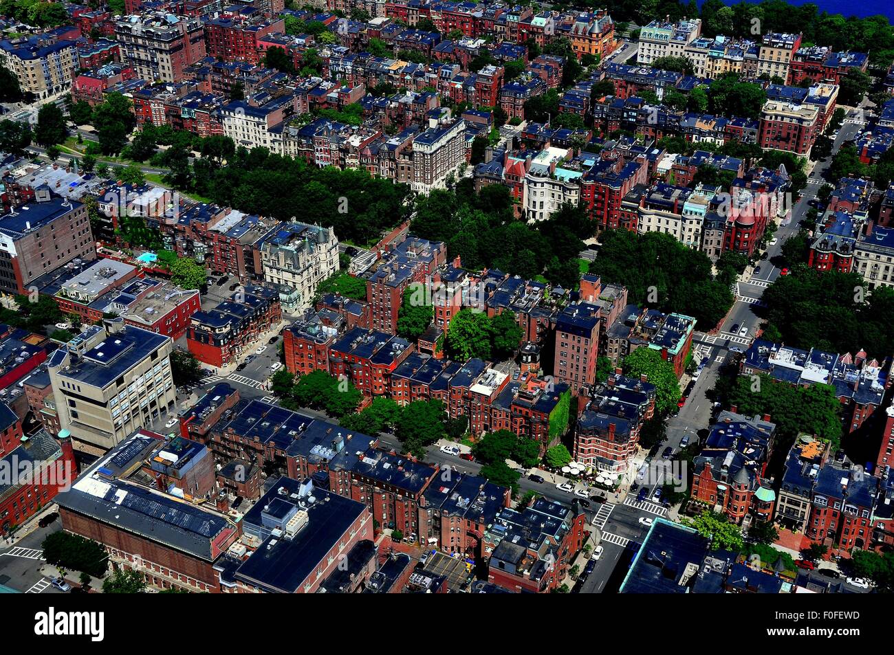 Boston, Massachusetts: elegante del XIX e agli inizi del XX secolo edifici, più una volta residenze private Foto Stock