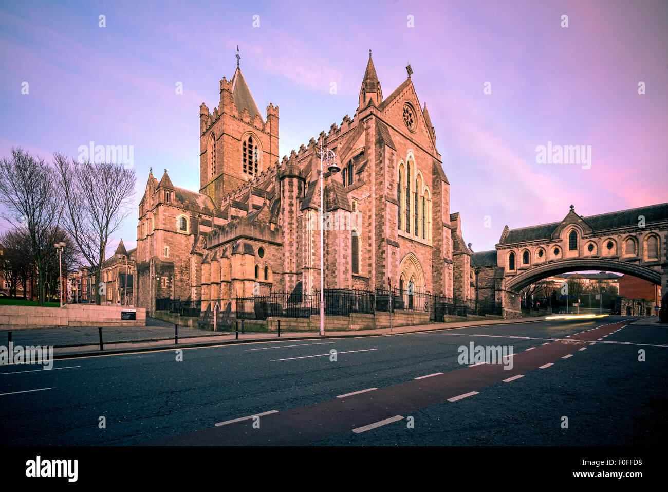 La cattedrale di Christ Church è uno dei più visitati punto di riferimento e di attrazione turistica di Dublino in Irlanda. Foto Stock