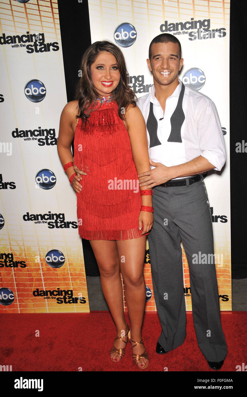 LOS ANGELES, CA - 20 settembre 2010: Bristol Palin (figlia di Sarah Palin) & Mark Ballas a stagione 11 premiere di ABC Ballando con le stelle a CBS Televisione città di Los Angeles. Foto Stock