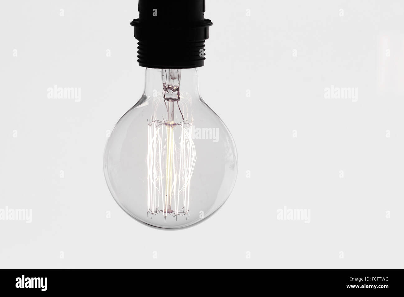 Close up vintage lampadina della luce come concetto creativo Foto Stock