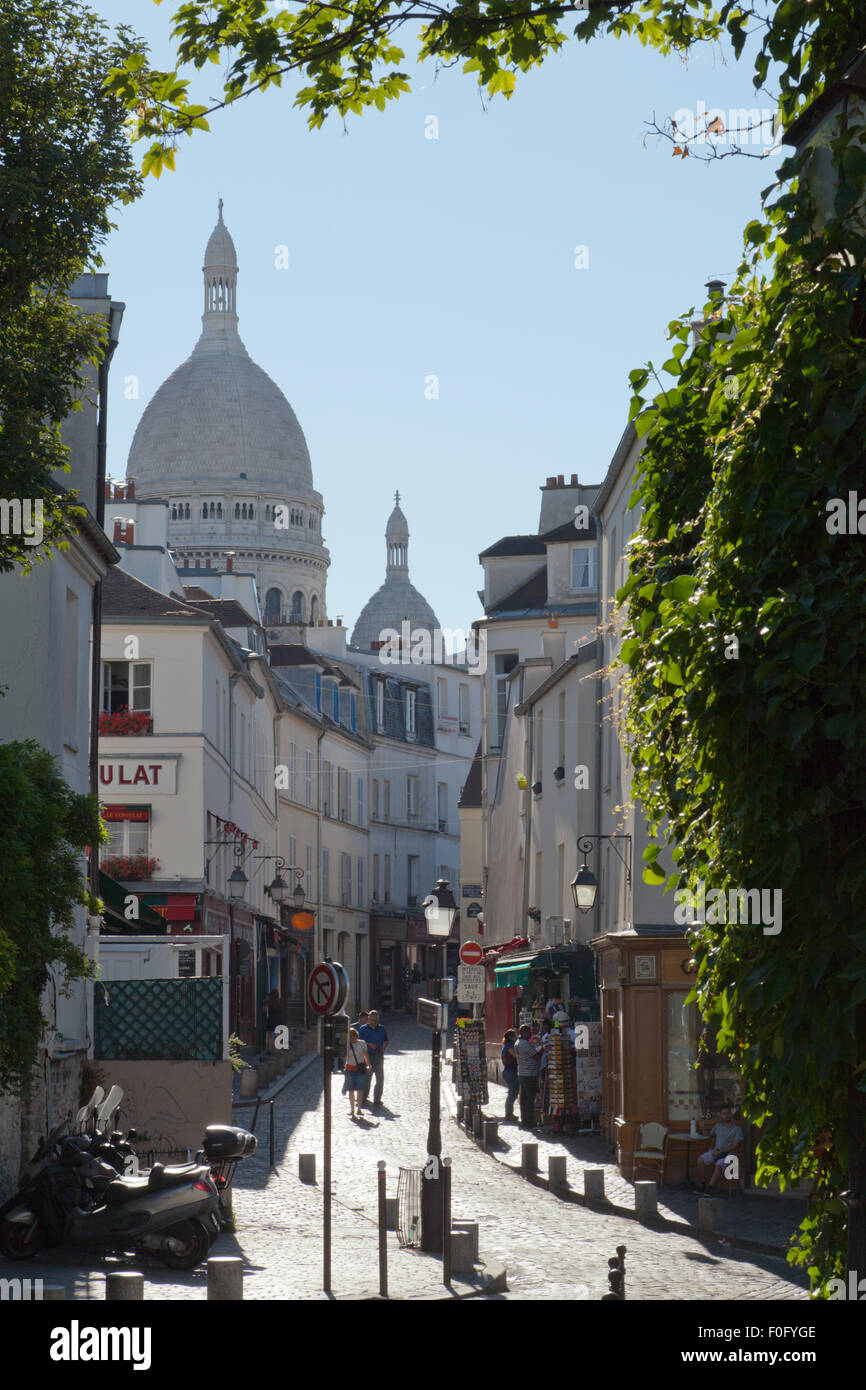 Basilica del Sacro Cuore di Parigi, Francia. Foto Stock