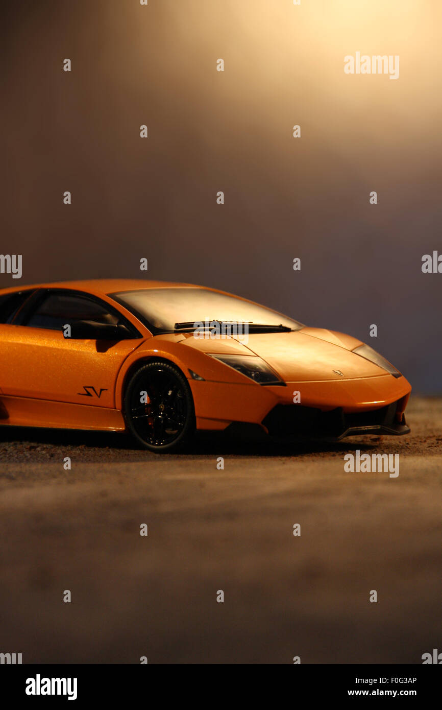 Una Lamborghini Murcielago LP670-modello SV in un studio. Foto Stock