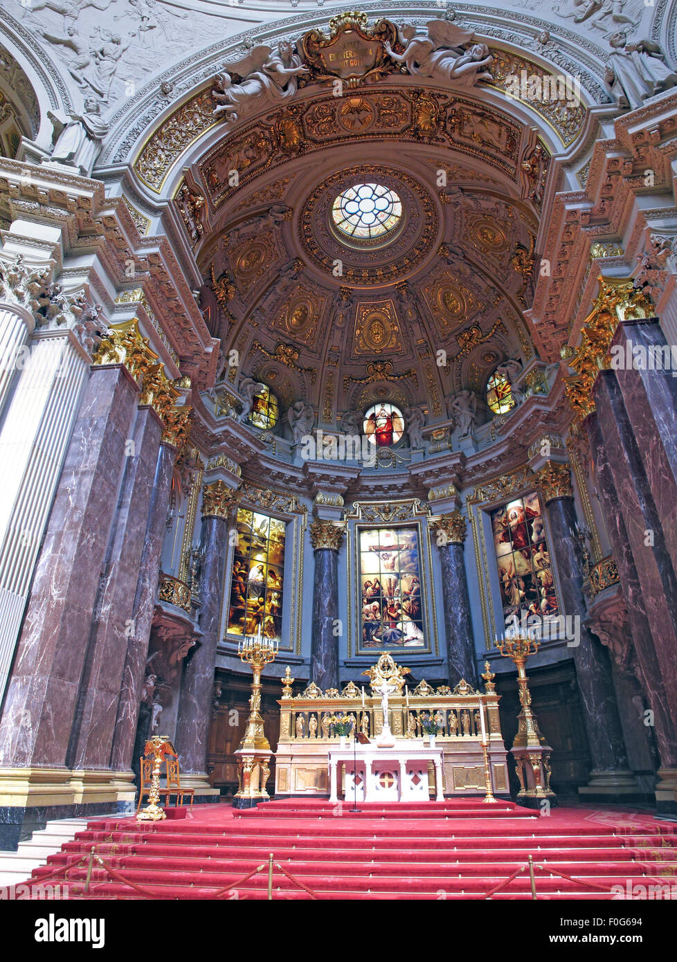 Cattedrale di Berlino, Berliner Dom,altare,wide shot Foto Stock