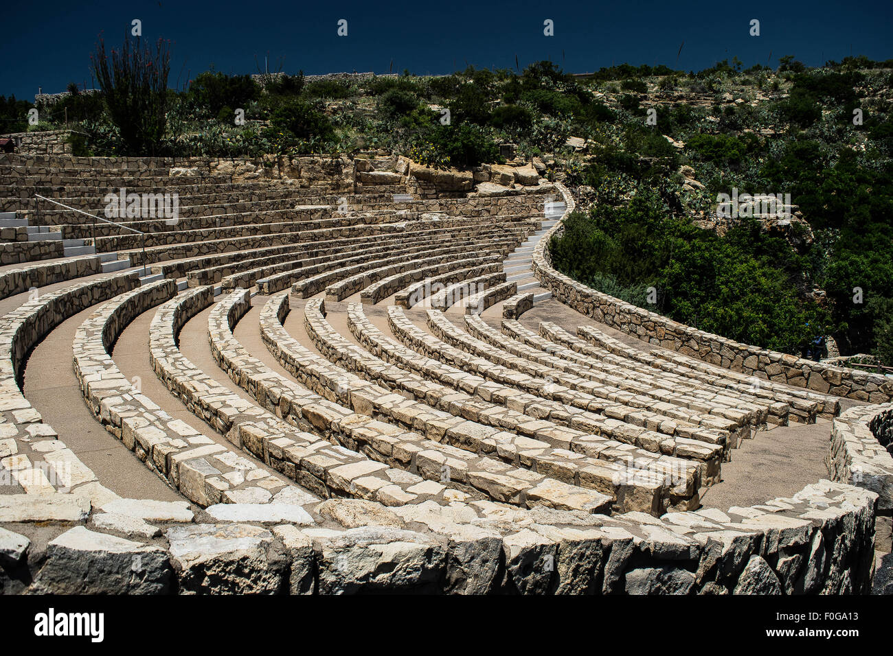 Una vista dell'anfiteatro all'aperto a Carlsbad Caverns in Nuovo Messico Foto Stock