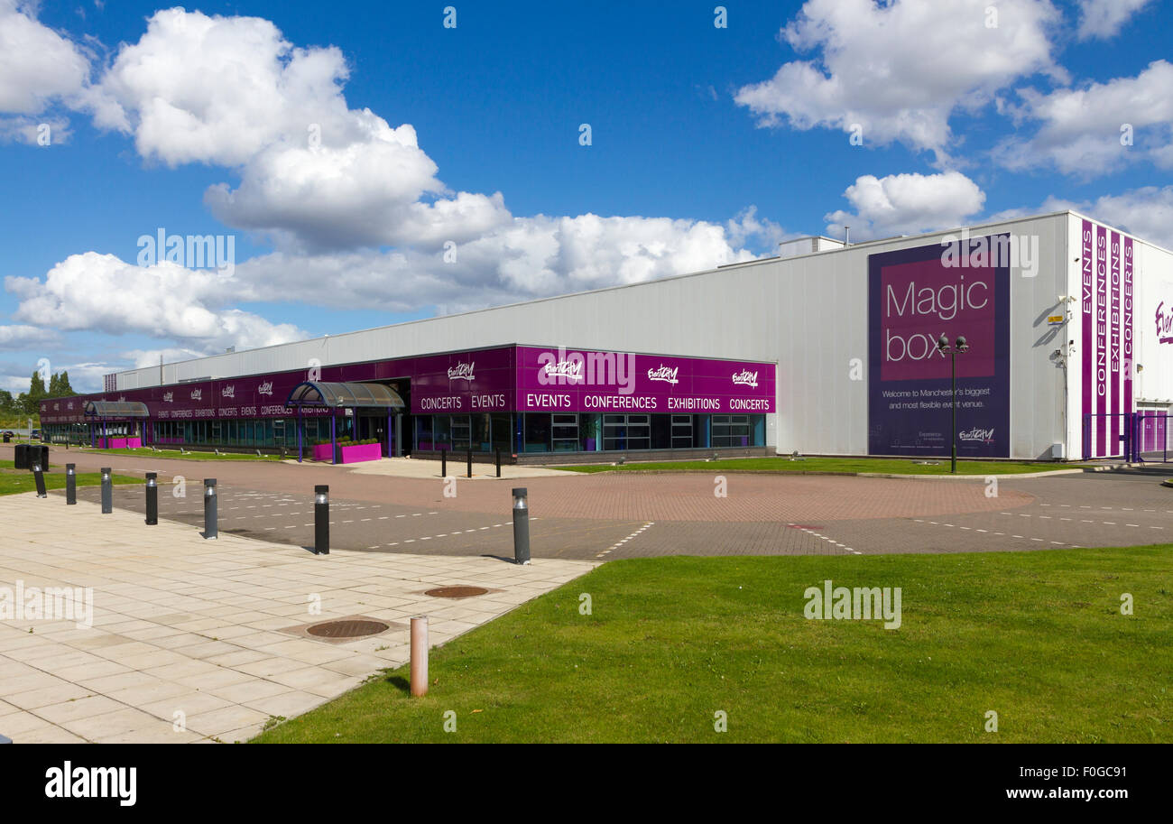 Città evento al centro esposizioni e alla sede di Trafford Park, Manchester Foto Stock