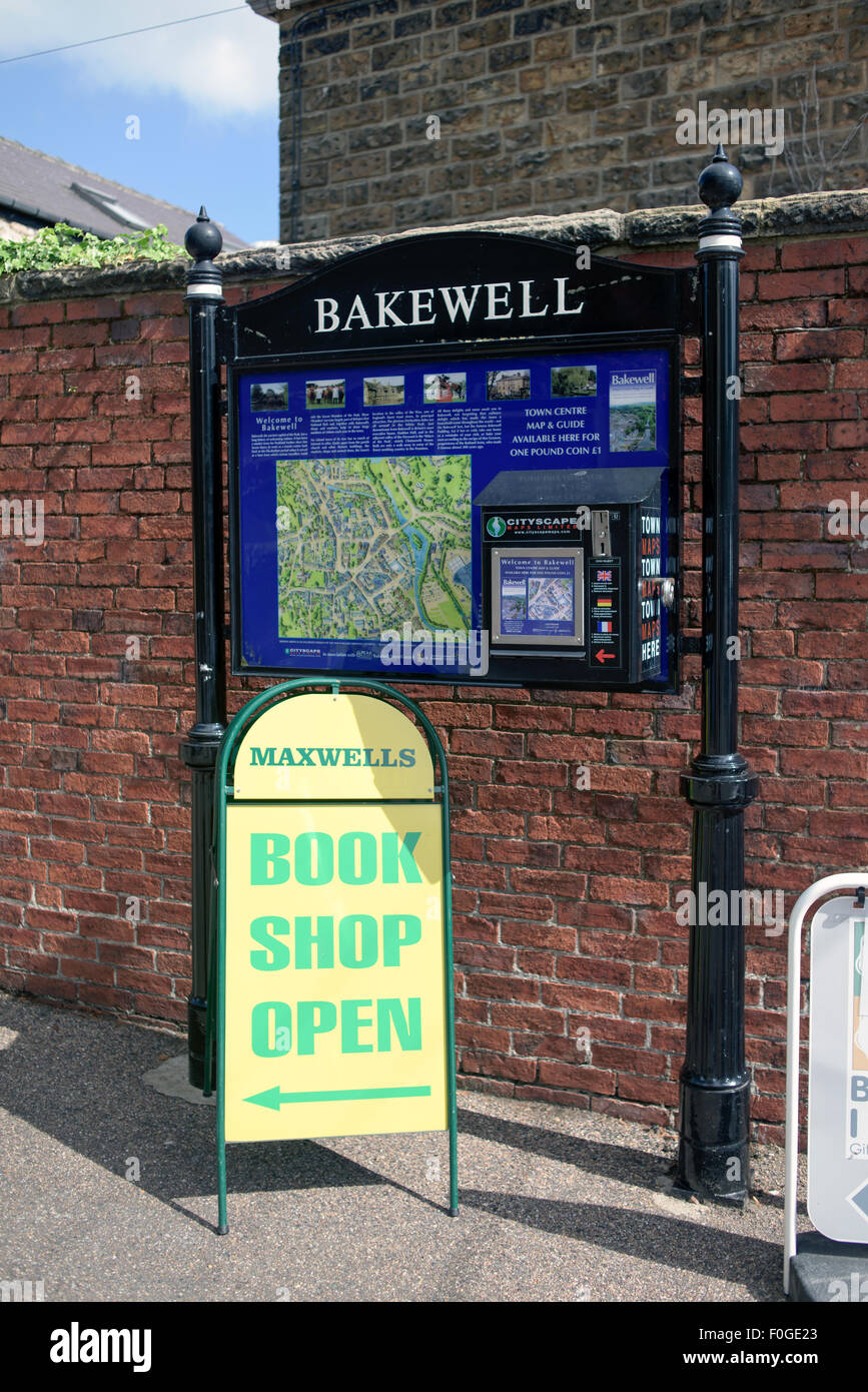 Bakewell Informazioni Turistiche segno Foto Stock