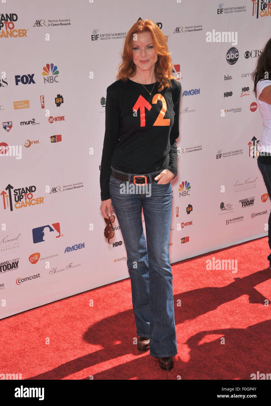 LOS ANGELES, CA - 10 settembre 2010: Marcia Cross presso lo stand fino al cancro evento presso Sony Pictures Studios di Culver City. Foto Stock