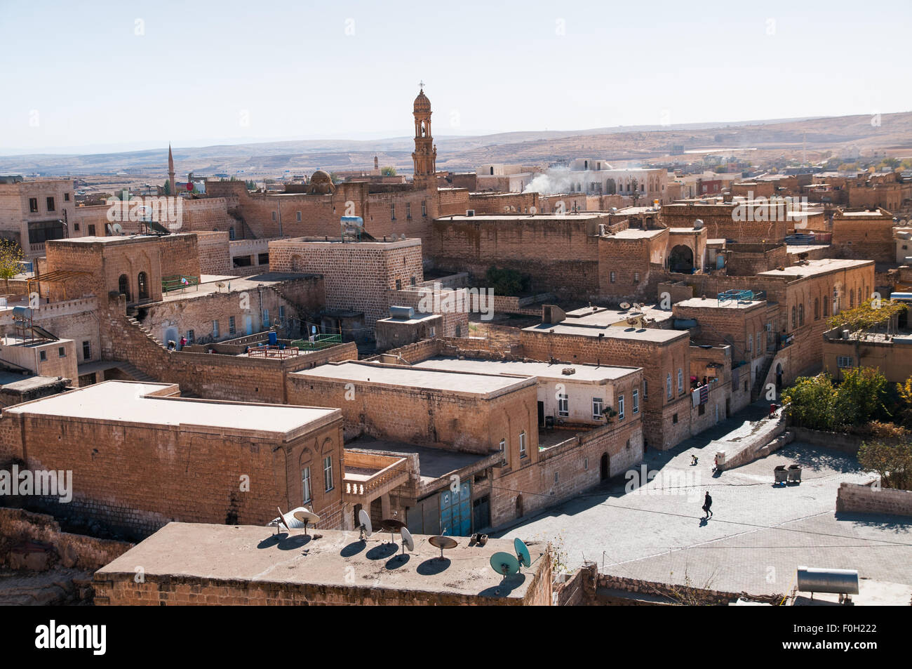 Paesaggio urbano dall'Midyat, Turchia Foto Stock