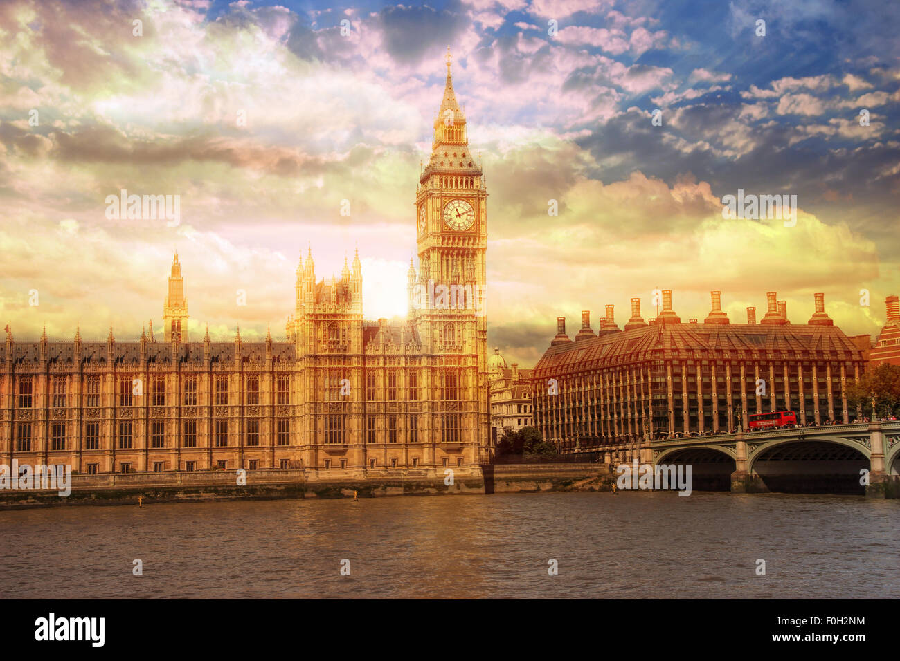 Big Ben nel Palazzo di Westminster, Londra Foto Stock