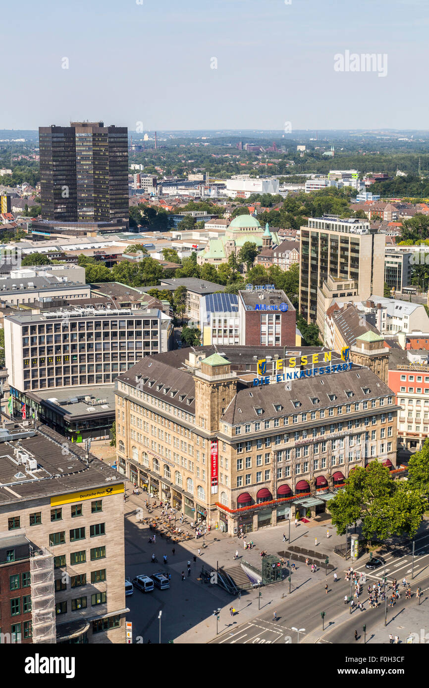 Città di Essen, Germania, centro città, quartiere degli affari, Foto Stock
