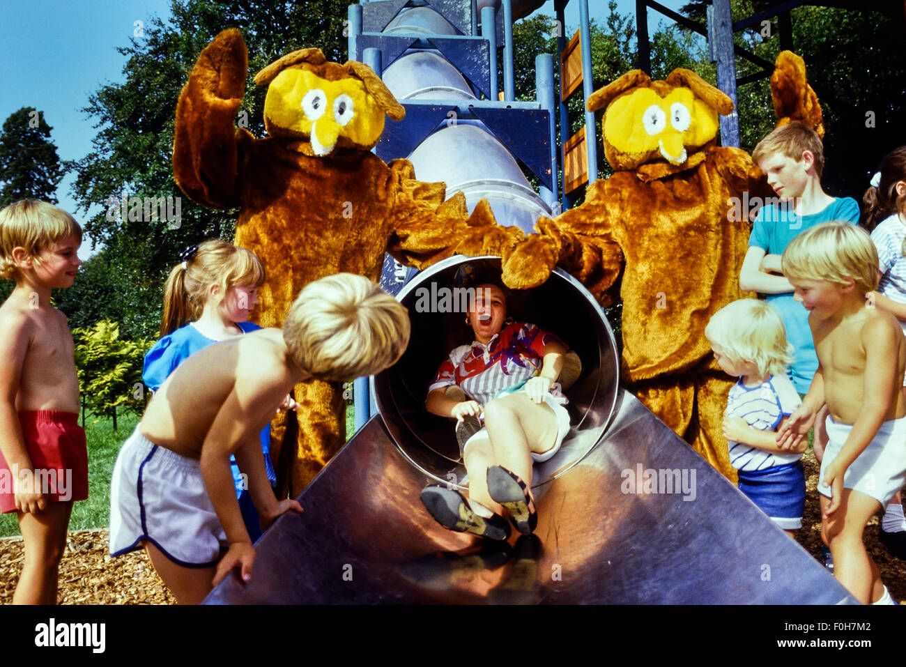 Paultons Family Theme Park. Otenza, Romsey. Hampshire, Inghilterra, Regno Unito, circa ottanta Foto Stock