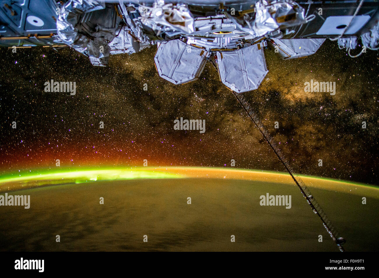 Il pianeta Terra e la vista dalla Stazione Spaziale Internazionale ISS. Gli elementi di questa immagine fornita dalla NASA Foto Stock