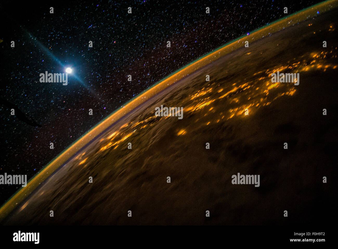 Il pianeta Terra e la vista dalla Stazione Spaziale Internazionale ISS. Gli elementi di questa immagine fornita dalla NASA Foto Stock