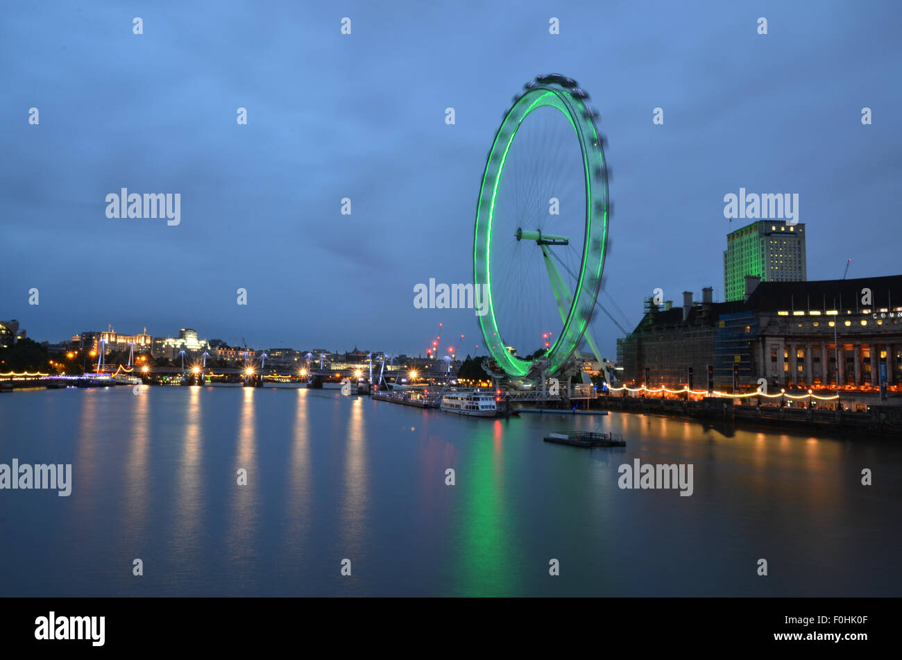Il London Eye, London, Regno Unito Foto Stock