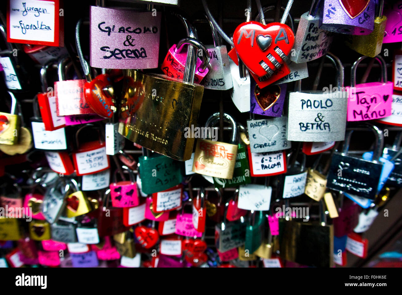 L'Italia, Verona, la casa di Giulietta, lucchetto Foto stock - Alamy