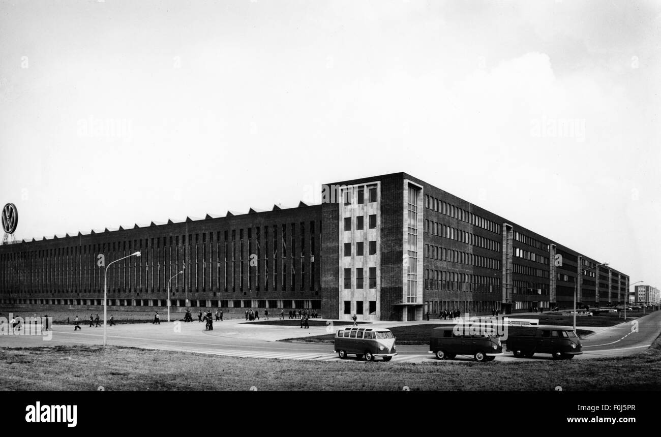 Trasporto / trasporto, auto, varianti di veicoli, Volkswagen, VW factory Hannover, vista esterna, circa anni '60, diritti aggiuntivi-clearences-non disponibile Foto Stock